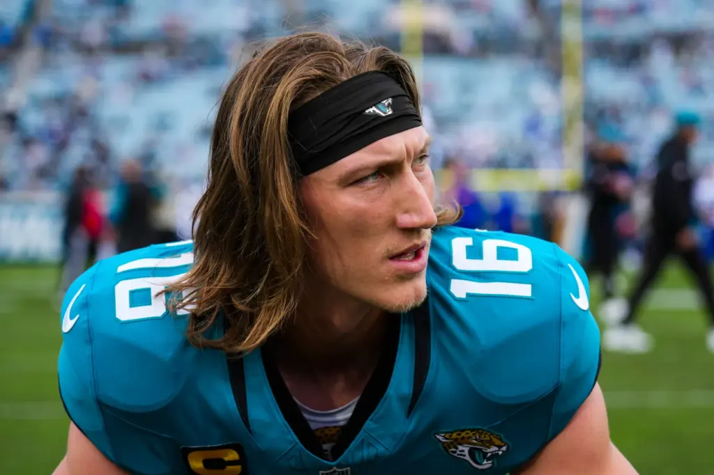 Trevor Lawrence #16 of the Jacksonville Jaguars