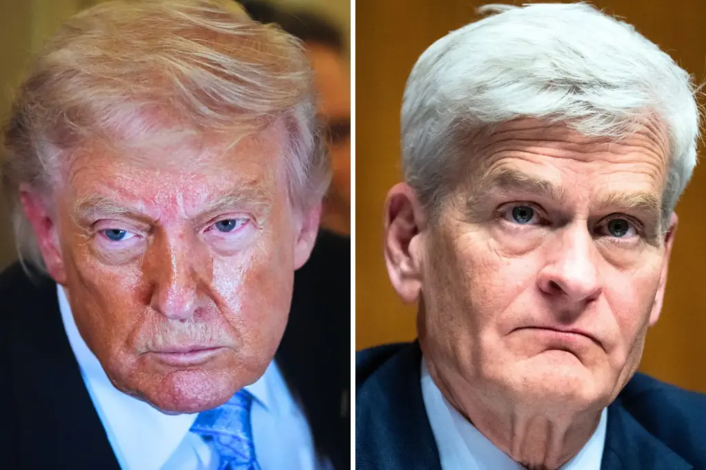 President Donald Trump speaks to reporters aboard Air Force One, on May 15, 2026, as he returns from a trip to Beijing, China; Chairman Bill Cassidy, R-La., conducts the Senate Health, Education, Labor and Pensions Committee hearing titled 