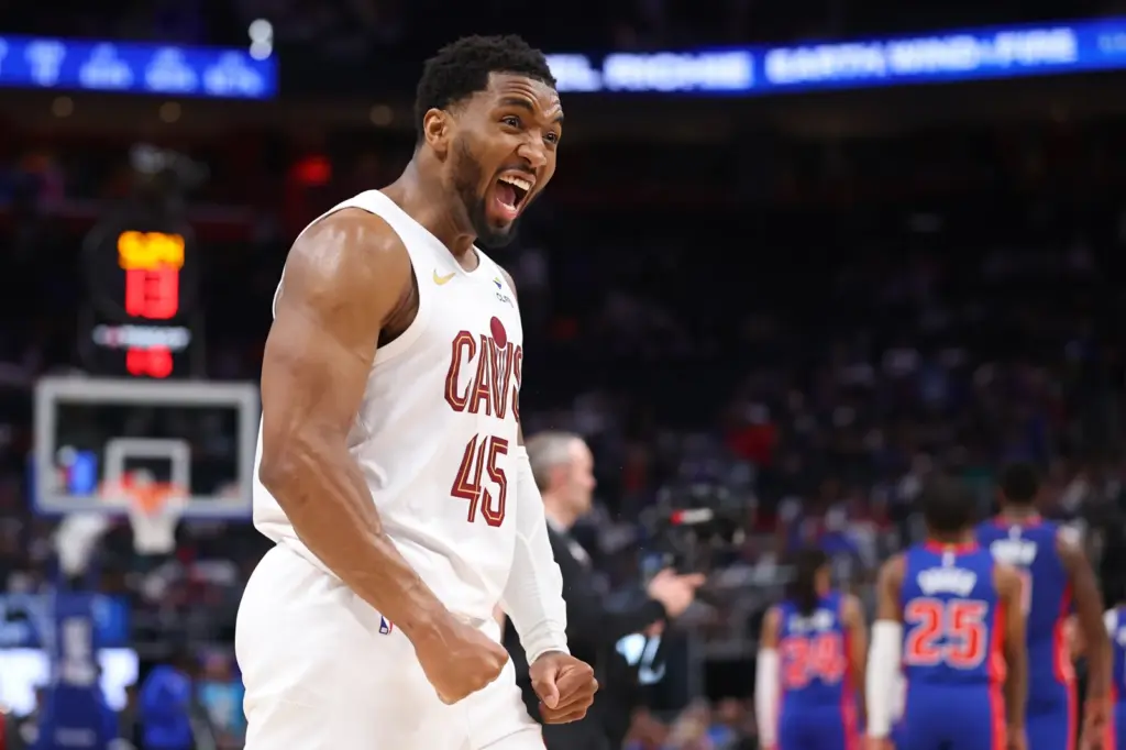 Donovan Mitchell #45 of the Cleveland Cavaliers
