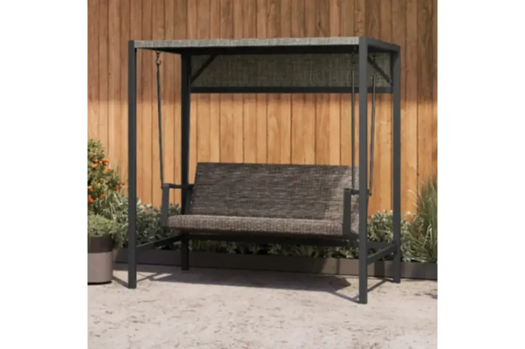 The recalled Agio Menlo Woven Patio Swing