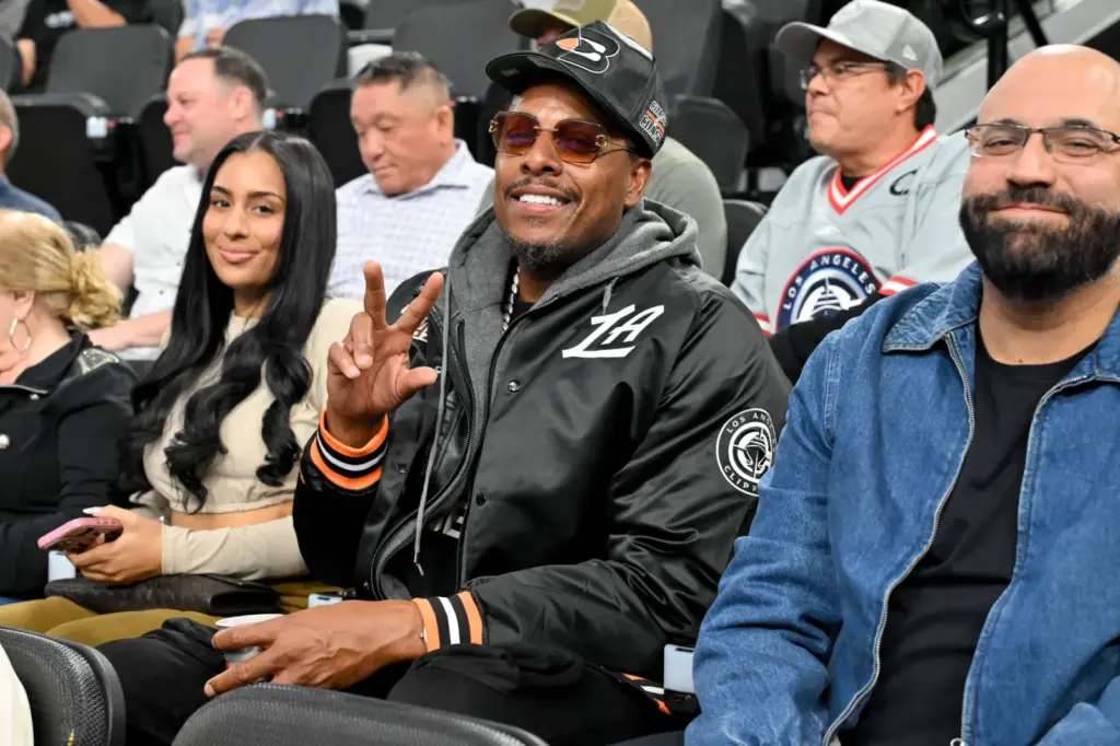 Paul Pierce attends a basketball game