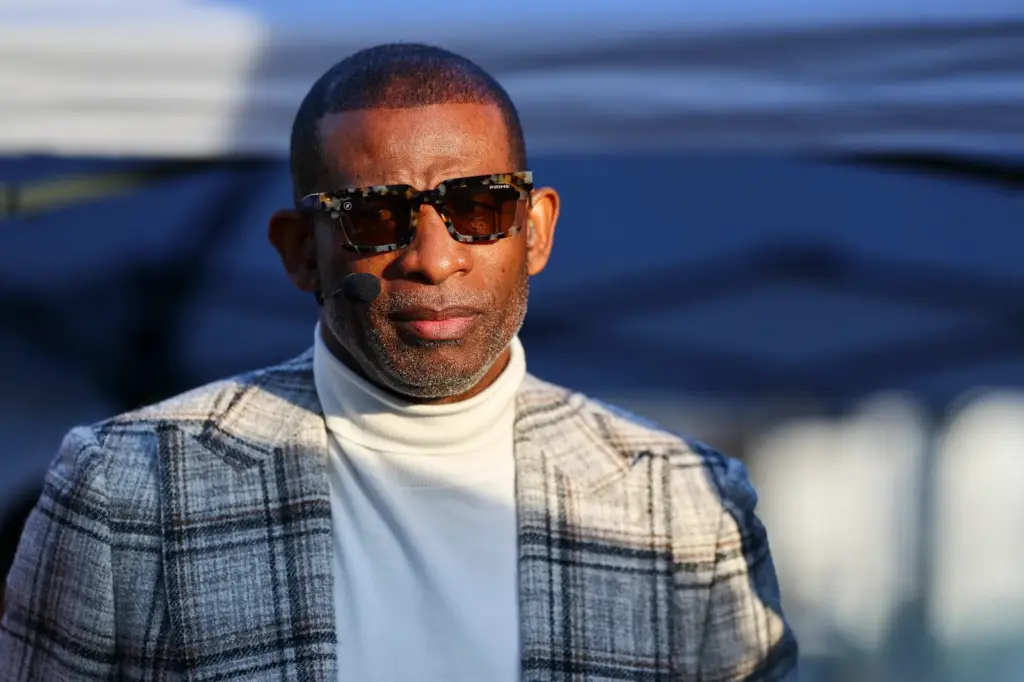 Head coach Deion Sanders of the Colorado Buffaloes.